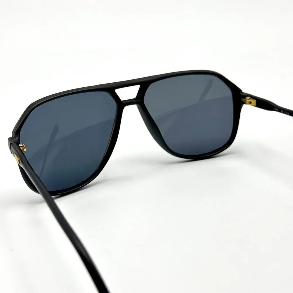Silhouette Sunglasses SPX M2084 C5504 Black Aviator Frame Gray Lens 57-13-135